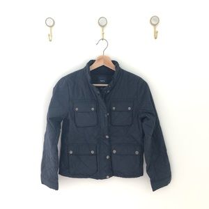 GAP KIDS navy blue quilted lightweight fall jacket